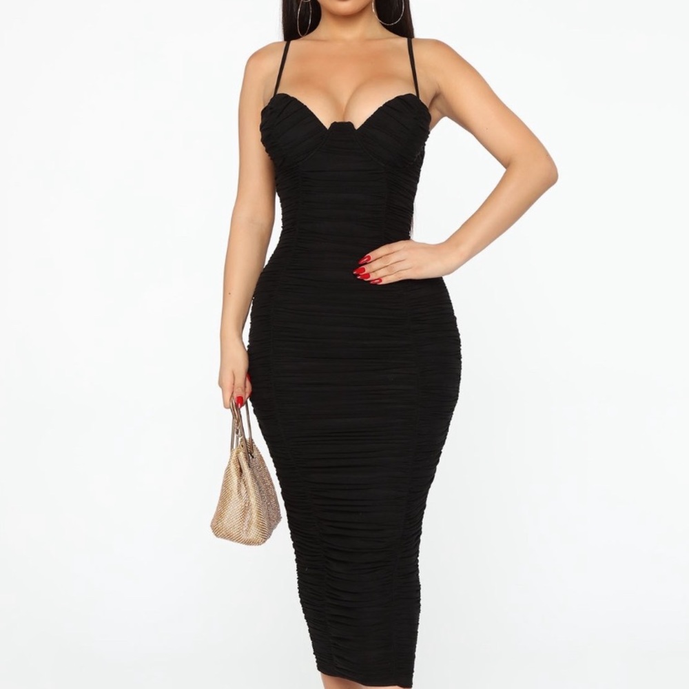 Ruched Midi Dress